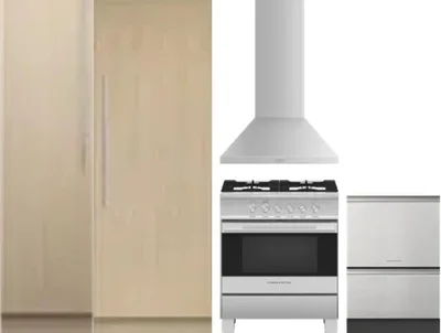 5 Piece Package Includes Refrigerator, Freezer, Range, Hood And Dishwasher